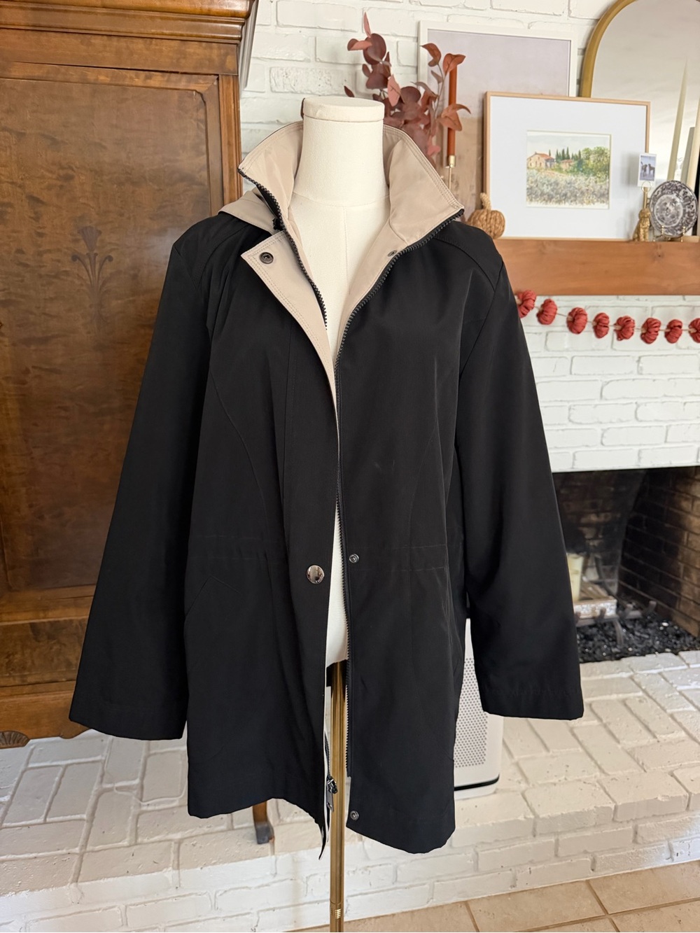 Vintage (90s/00s) Nautica Reversible Hooded Utility Jacket — Removable Hood